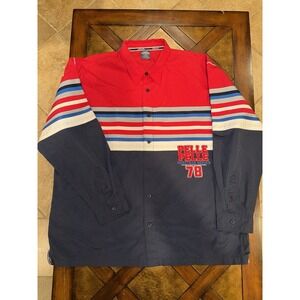 Pelle Pelle Heritage Shirt Mens 2XL Color Block Button Up Long Sleeve Y2K VTG